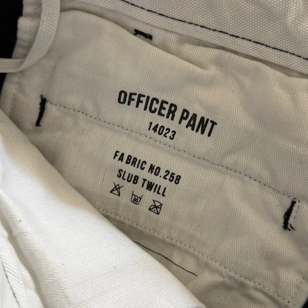 Buck Mason Officer Pants Slub Twill Black Cotton Chino Trousers - 31